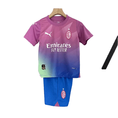 Italy AC Milan 2023/24 Kids' Stylish Third Away Premium Football Jersey - A Trend-setting Choice for Young Fans