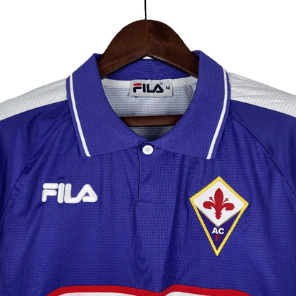 Fiorentina Retro Long Sleeve 1998 Home Classic Football Jersey SuperJerseysTK