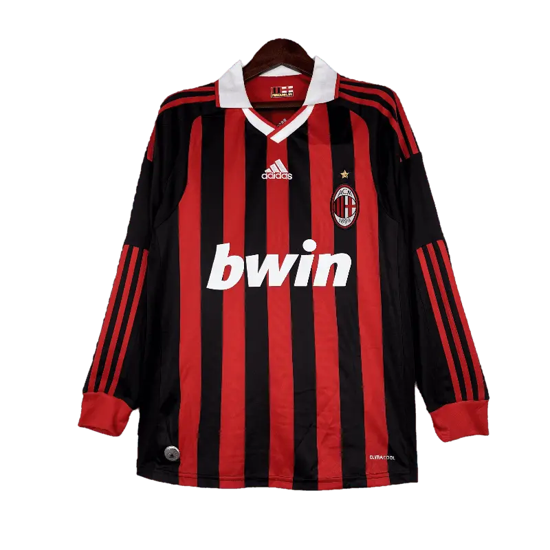 Italy AC Milan Retro 2009/10 Long Sleeve Home Football Jersey